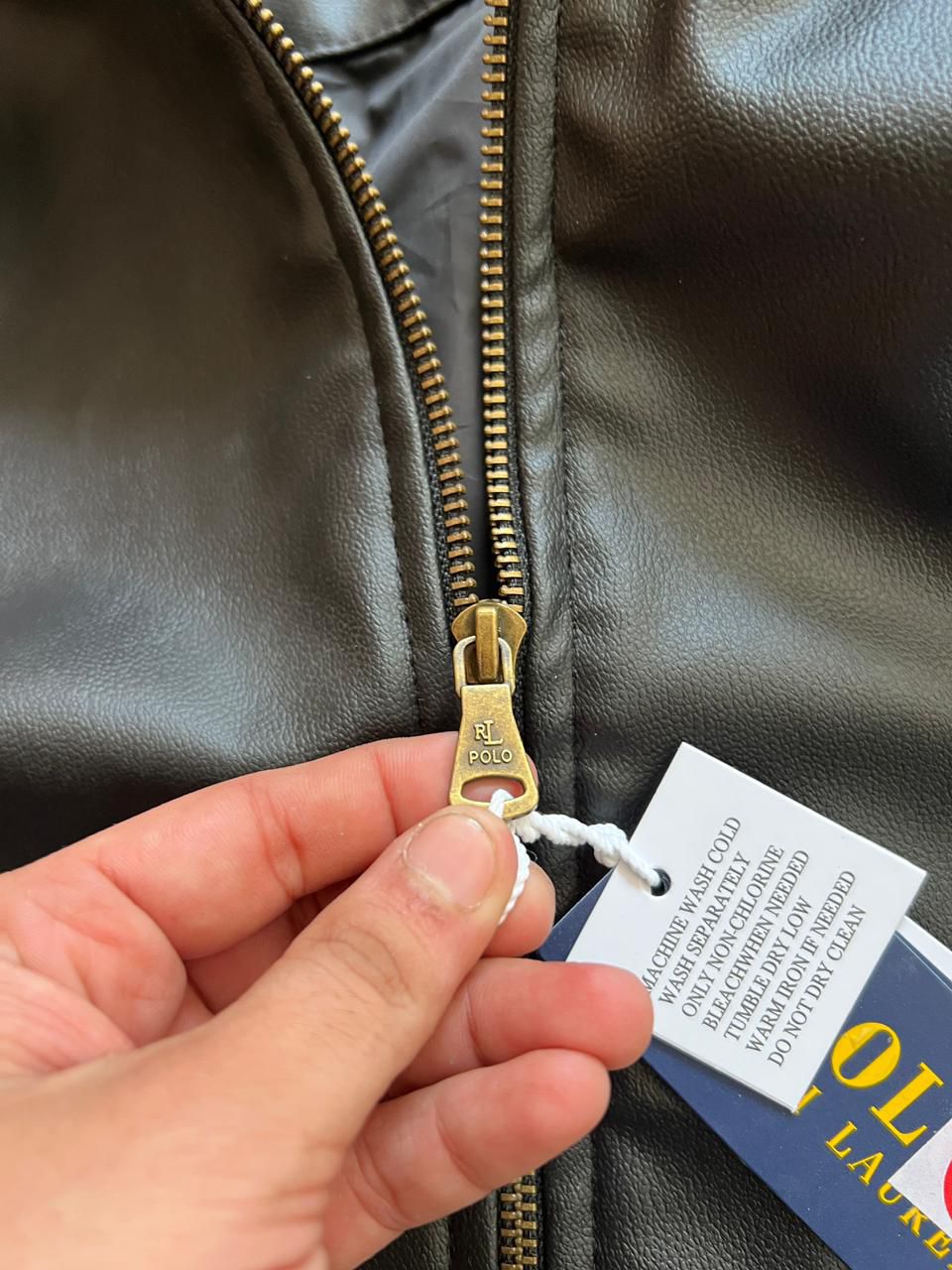 Polo Ralph Lauren Men's Leather Jacket || Vintage Black