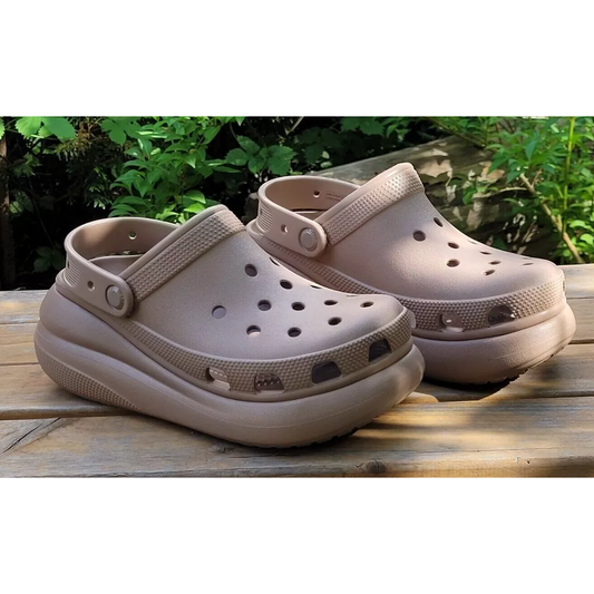 Crocs Classic Crush Clogs (Latte)