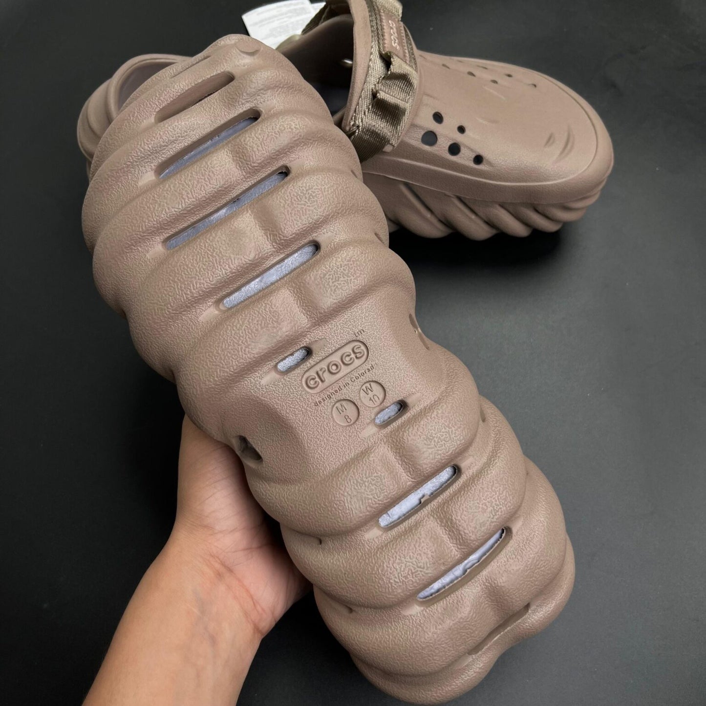 Crocs Echo Clogs (Brown/Grey)