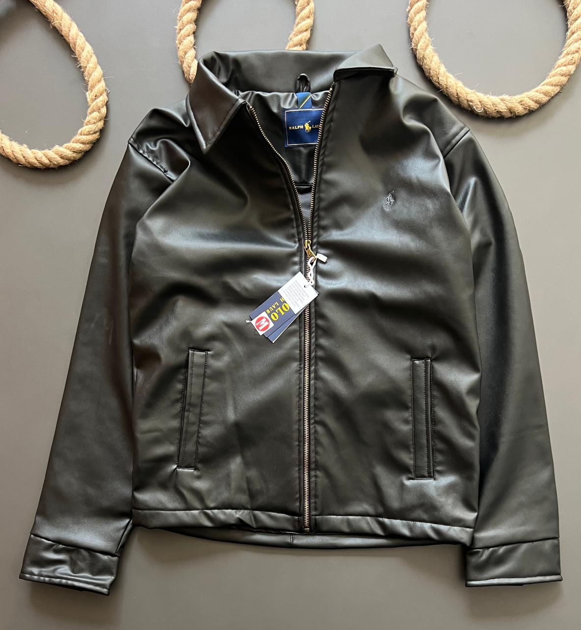 Polo Ralph Lauren Men's Leather Jacket || Vintage Black