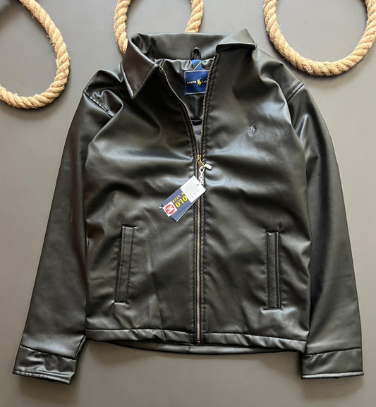 Polo Ralph Lauren Men's Leather Jacket || Vintage Black
